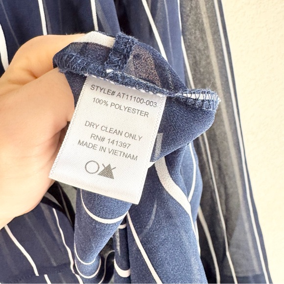 ASTR Sheer Button Up Long Sleeve Dress, XS - Picture 6 of 6